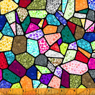 Pebbled Stained Glass in Multi Backing Extra-Wide by 52931DW-1  by Whistler Studio for Windham Fabrics, 108