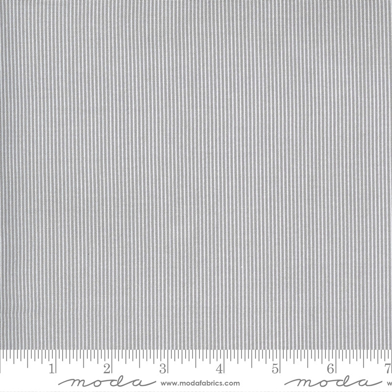 Grey Pinstripe, Spring Chicken, by Sweetwater, 55524-16 for Moda Fabrics, sold by the half yard.