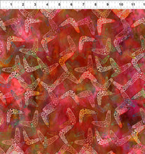 Load image into Gallery viewer, Australian Beauties Boomerangs 5AUB1, by Jason Yenter for In the Beginning Fabrics, sold by the half-yard
