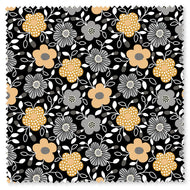 Dotty Flora in Licorice, 610016 for Felicity Fabrics, sold by the half-yard