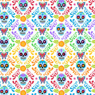 Mariposas in Day, A-9818-L The Day of the Dead, by Andover, sold by half-yard