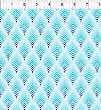 Load image into Gallery viewer, Hummingbird Lane Blue Chevrons 7HL1, by ITB Studio for In the Beginning Fabrics, sold by the half-yard
