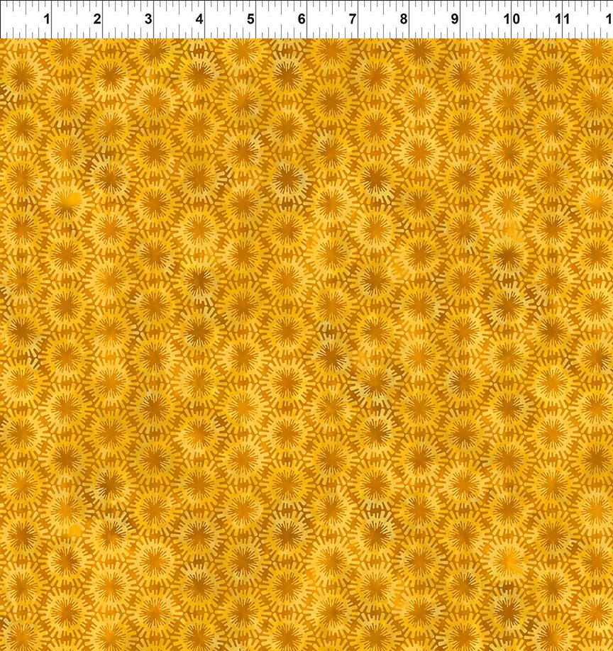 Sunshine 7SS 1 in Dark Gold by Jason Yenter for In the Beginning Fabrics, sold by the half-yard