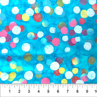Color Me Banyan, Turquoise Dot Batik, 80543-61 by Banyan Batiks, sold by the half-yard