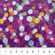 Color Me Banyan, Violet Dot Batik, 80543-84 by Banyan Batiks, sold by the half-yard