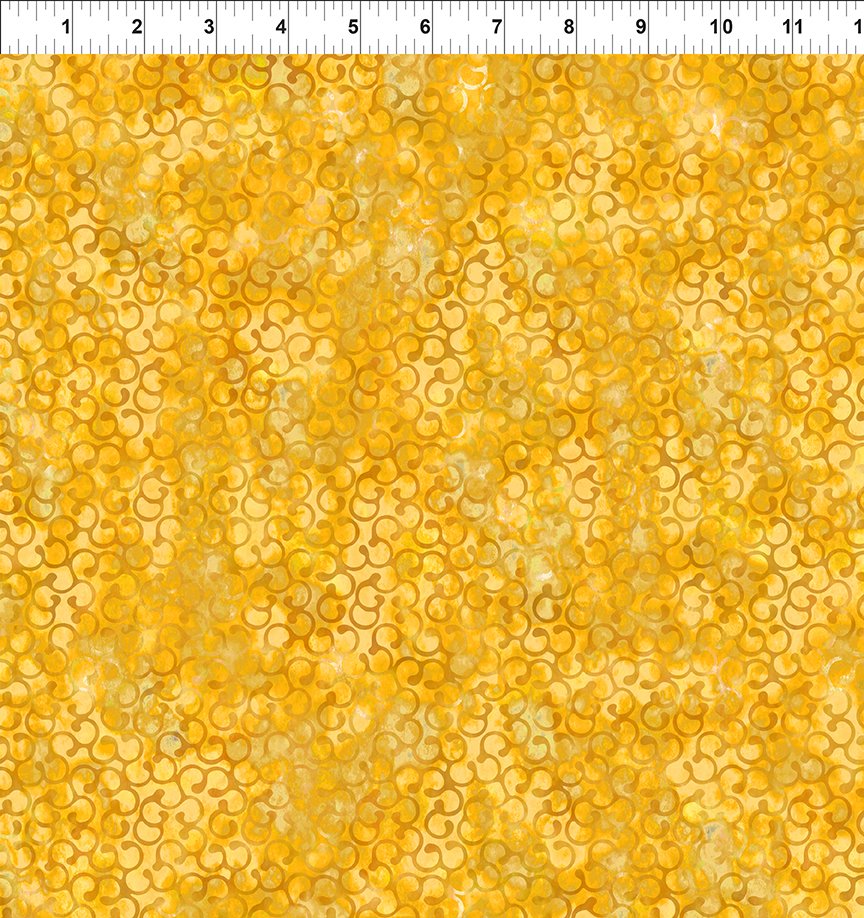 Sunshine 8SS 1 in Gold by Jason Yenter for In the Beginning Fabrics, sold by the half-yard