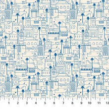 Load image into Gallery viewer, Rooftops in Beige, Oasis by Figo Fabrics, sold by the half-yard
