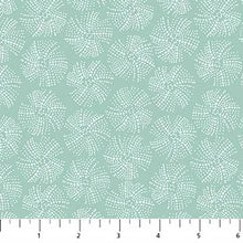 Load image into Gallery viewer, Sea Botanica, Urchin Texture in Mint and Black by Figo Fabrics, sold by the half-yard
