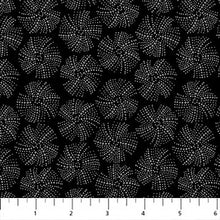 Load image into Gallery viewer, Sea Botanica, Urchin Texture in Mint and Black by Figo Fabrics, sold by the half-yard
