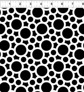 A Groovy Garden in Black & White 9AGG 1 by Jason Yenter for  In the Beginning Fabrics, sold by the half-yard