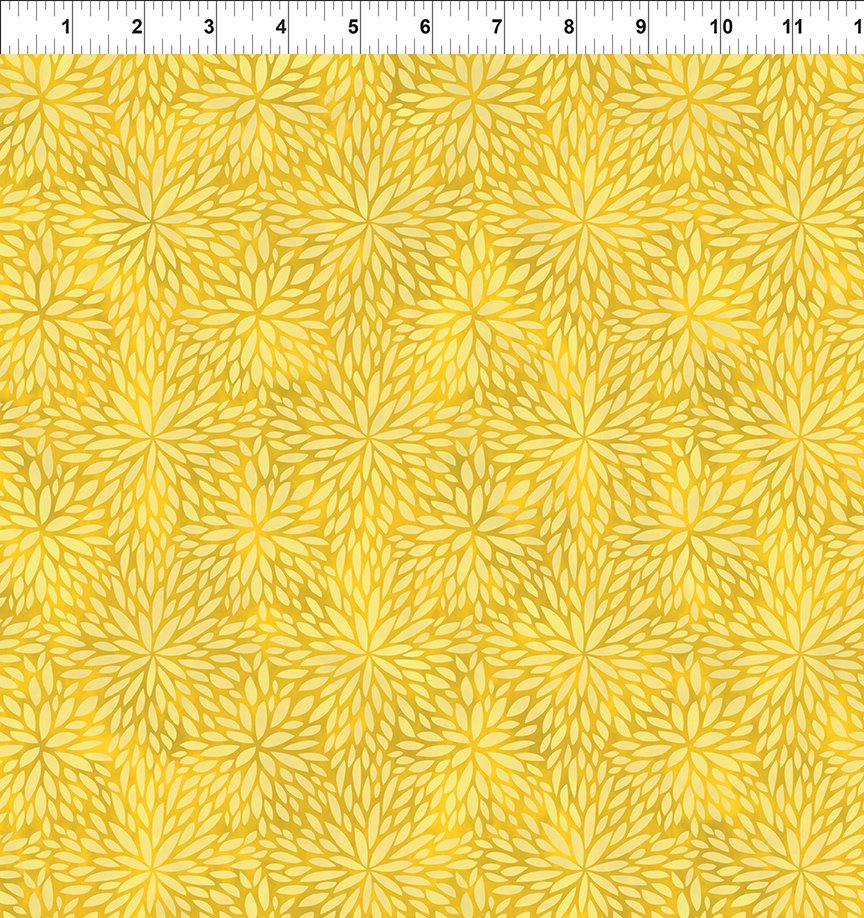 Sunshine 9SS 1 in Floral Yellow by Jason Yenter for In the Beginning Fabrics, sold by the half-yard