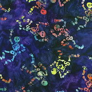 Skeletons Batik AMD-20654-203 CELEBRATION by Lunn Studios from Artisan Batiks by Robert Kaufman, sold by the half-yard