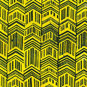 Geo Brights AMD-20845-140 SCREAMIN' YELLOW by Lunn Studios from Artisan Batiks by Robert Kaufman, sold by the half-yard