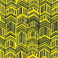 Geo Brights AMD-20845-140 SCREAMIN' YELLOW by Lunn Studios from Artisan Batiks by Robert Kaufman, sold by the half-yard