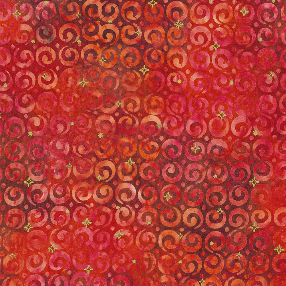 Winter Sparkle AMDM-21231-94 in CARDINAL by Lunn Studios from Artisan Batiks, by Lunn Studios, for Robert Kaufman, sold by the half-yard