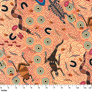 Around Waterhole Ecru by Nambooka, by M&S Textiles, sold by the half-yard
