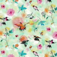 Bloom Bloom Butterfly  in Mint by RJR Studio Fabrics, sold by the half-yard