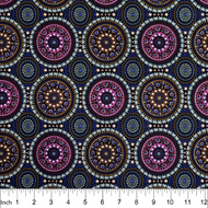 Bush Berry Blue, by M&S Textiles, sold by the half-yard