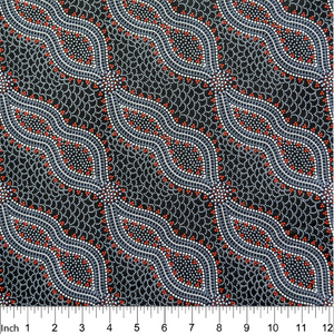 Bush Spinifex Black BUSB, by M&S Textiles, sold by the half-yard