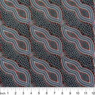 Bush Spinifex Black BUSB, by M&S Textiles, sold by the half-yard