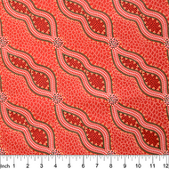 Bush Spinifex Tango Red, BUSTR by M&S Textiles, sold by the half-yard