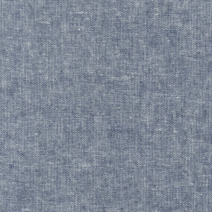 Essex Linen in Indigo E064-1178 by Robert Kaufman, sold by the half-yard