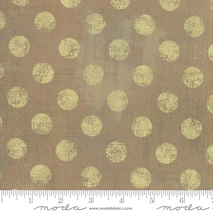 Grunge Hits The Spot Paper Bag Metallic, 521M, by Moda Fabrics, sold by the half-yard