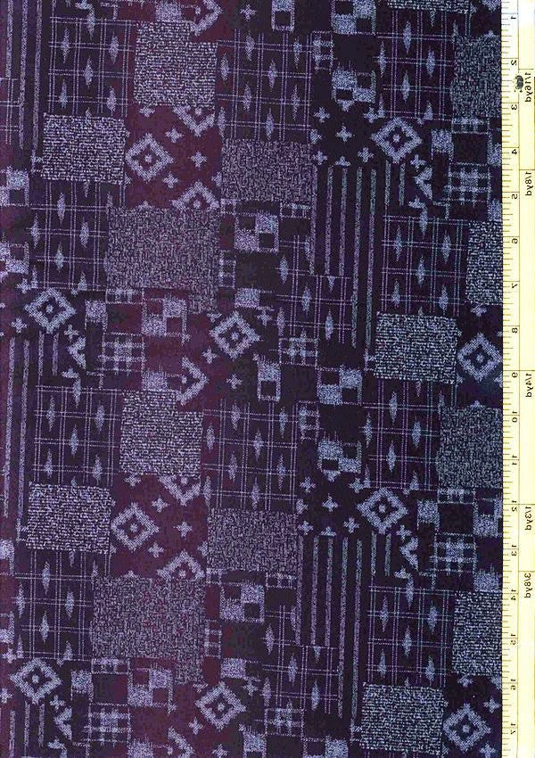 Traditional Indigo AP 1310-22, Patchwork , by Cosmo Textiles, sold by the half-yard