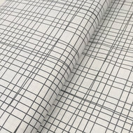 Road Trip Grid on White for Paintbrush Studio, sold by the half-yard