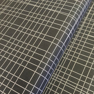 Road Trip Grid on Black for Paintbrush Studio, sold by the half-yard