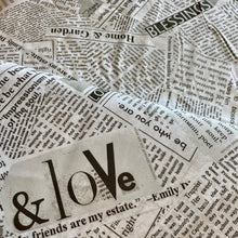 Load image into Gallery viewer, Blessings Newsprint by Carrie Bloomston for Windham Fabrics, 108&quot; wide, sold by half-yard
