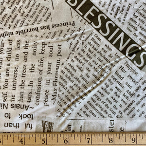 Blessings Newsprint by Carrie Bloomston for Windham Fabrics, 108" wide, sold by half-yard