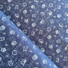 Load image into Gallery viewer, Owl Indigo by Sevenberry, sold by half-yard
