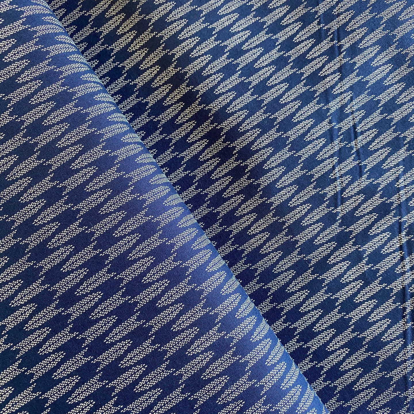 Indigo Shuttles by Sevenberry, sold by half-yard