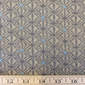 Asanoha Charcoal on Cream by Sevenberry, sold by the half-yard