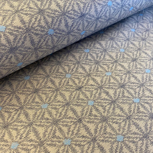 Asanoha Charcoal on Cream by Sevenberry, sold by the half-yard