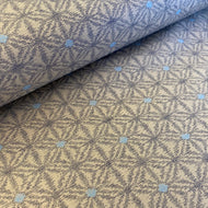 Asanoha Charcoal on Cream by Sevenberry, sold by the half-yard