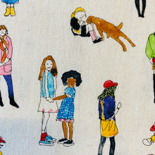 Load image into Gallery viewer, Playful People by Kokka, sold by the half yard
