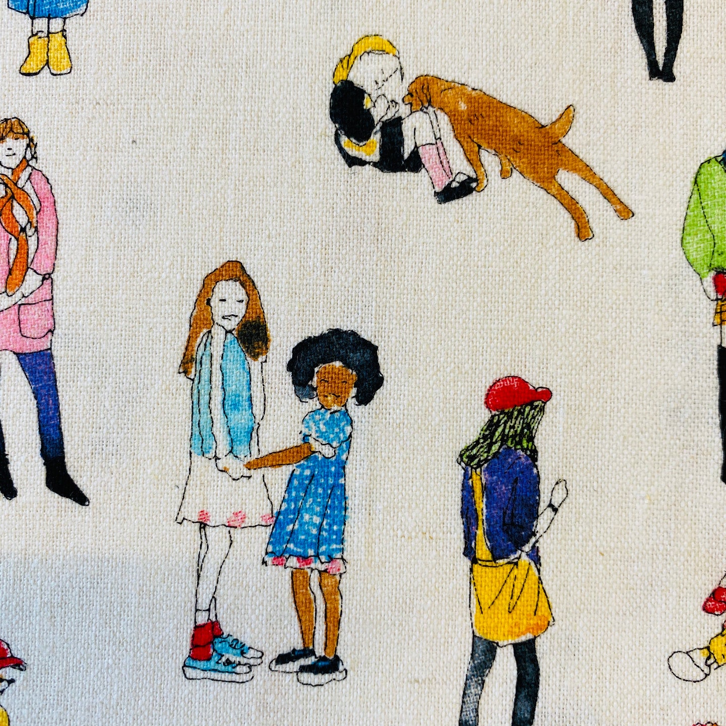 Playful People by Kokka, sold by the half yard