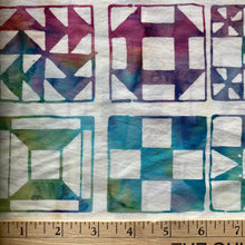 Load image into Gallery viewer, Multi Quilt Blocks Batik by Batik Textiles, sold by the half-yard
