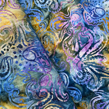 Load image into Gallery viewer, Octopus on Multi, Batik by Michael Miller, sold by the half-yard
