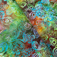 Butterfly Batik on Multi, Batik by Michael Miller, sold by the half-yard