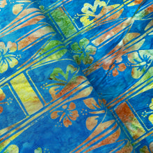 Load image into Gallery viewer, Surf Boards Batik on Blue, Batik by Michael Miller, sold by the half-yard
