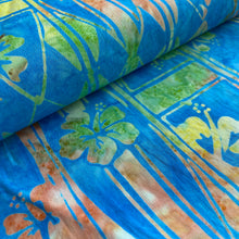 Load image into Gallery viewer, Surf Boards Batik on Blue, Batik by Michael Miller, sold by the half-yard
