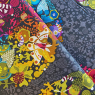 Remix Panel on Charcoal by Alison Glass, sold by the 24” Panel