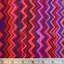 Load image into Gallery viewer, Zig Zag in Holiday by Kaffe Fassett for Free Spirit Fabrics, sold by the half-yard
