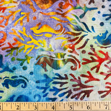 Load image into Gallery viewer, Seahorse Batik on Multi, Batik by Robert Kaufman, sold by the half-yard
