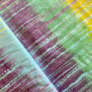 Wavy Stripe Ombre in Multi Pastel by Fresh Batik for Clothworks, sold by the half-yard