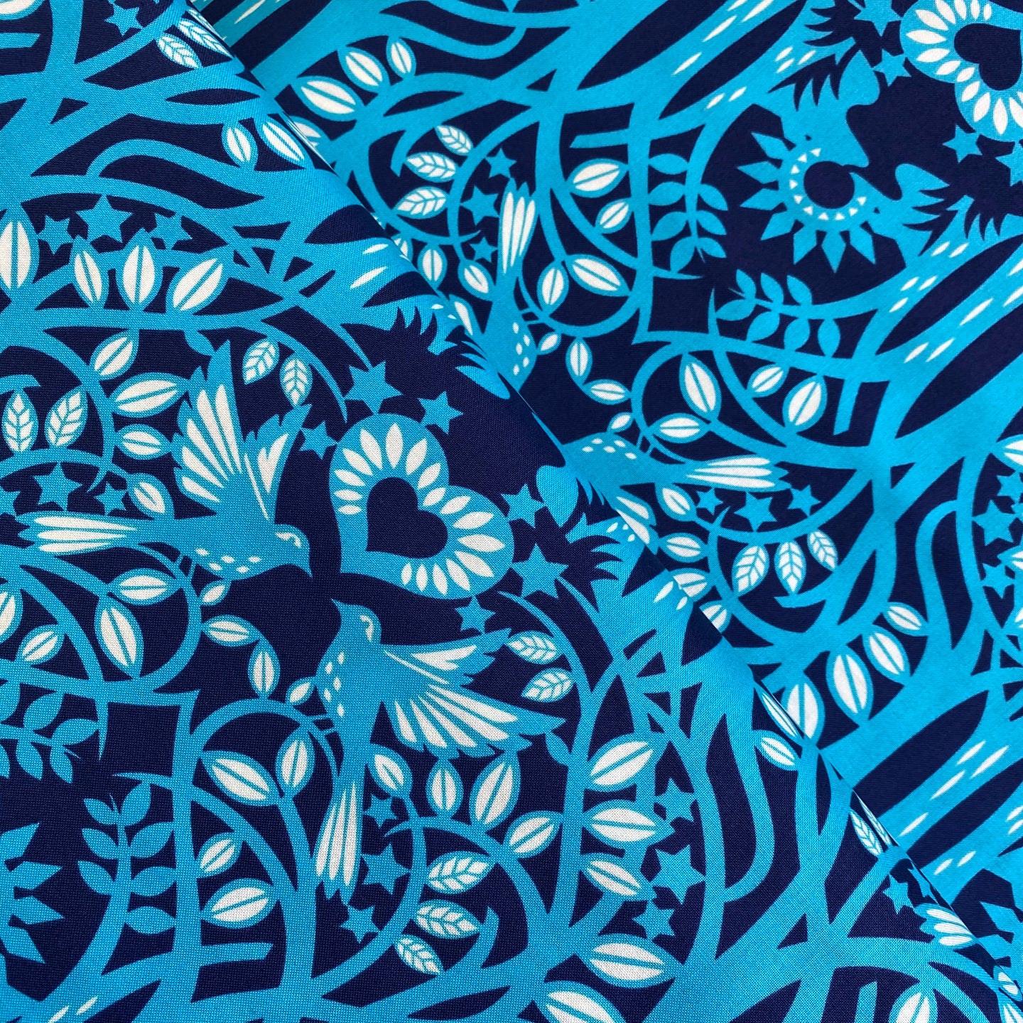 Hello Love, Norwegian in Midnight, by Heather Bailey for Freespirit Fabrics, sold by the half-yard