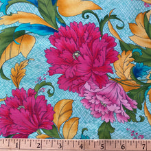 Load image into Gallery viewer, Dianthus Floral Turquoise for Paintbrush Studio, sold by the half-yard
